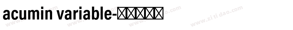 acumin variable字体转换